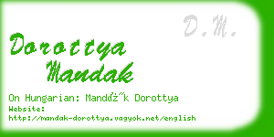 dorottya mandak business card